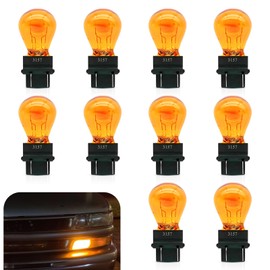 Dogary 10 PCS 3157 Turn Signal Brake Light Bulb, 12V 21/5W Miniature Halogen Bulb, Universal Automotive Taillight and Side Light Replacement, Suitable for Car Truck SUV (Amber)
