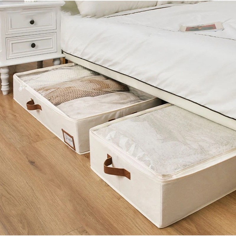 Closiq Under Bed Storage Bag Foldable – Clear Window with