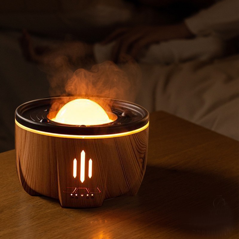 Aromatherapy Humidifier 300ml Timer Wood Grain Essential Oil Diffuser Cool