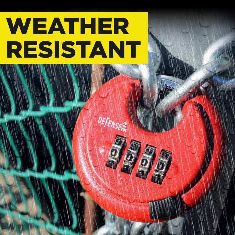 DEFENSE2 Disc Lock for Storage Unit 4 Digit Combination Lock