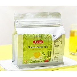 XIEJINJI Guava Leaf Tea Bags, 40 Count, Hojas De Guayaba, Made from 100% Natural Guava Leaves, No Flavoring & No Additives & Caffeine Free, Pyramid Clear Filter Teabag