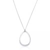 Unbranded Rhodium Plated Crystal Teardrop Necklace