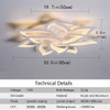 Garwarm Dimmable LED Ceiling Light, 72W Modern Acrylic Flush Mount