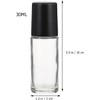 Juroicessry 2Pcs Black 30ML Clear Empty Glass Essential Oil Roller