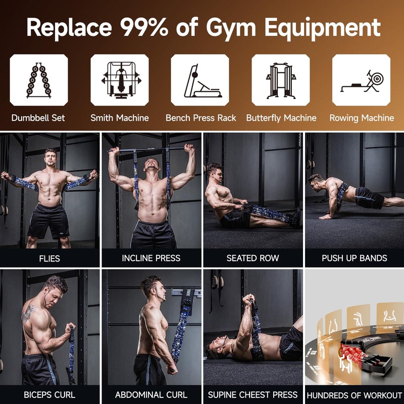 Innstar Multi-Function Resistance Bands for Working Out, Push Up Exercise