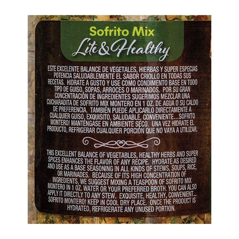 Montero Sofrito Mix 3.5oz - Dry Veggies & Spices Cooking