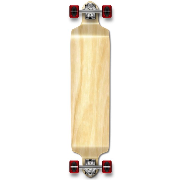 Yocaher Checker Graphic Professional Speed Drop Down Stained Complete Longboard (Complete-Drop Down-01-Nature)