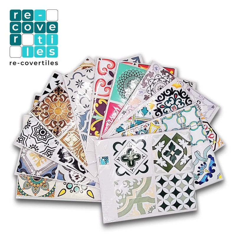 RE-COVERTILES - Tile Stickers Bathroom and Kitchen 24 Pieces 10