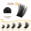 QUEWEL Lashes Cluster Mixed Length Natural Look Cluster Eyelashes Durable