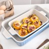 MALACASA Porcelain Baking Dish Set of 4 Bakeware Set Rectangular/Ov