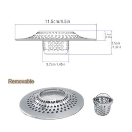 Drain Hair Catcher, Bathtub Shower Drain Hair Trap Strainer Bathroom Drain Hair Catcher Stainless Steel Drain Protector