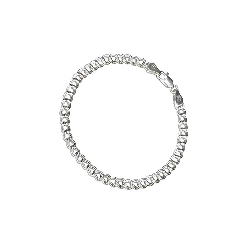 Sterling Silver 7" 4.5mm Charm Bracelet With Attached 3D Silverware