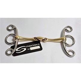 S-Products ELEVATOR GERMAN SILVER LOZENGE MOUTHPIECE SNAFFLE JUMPING HORSE SHOW BIT (5.5")