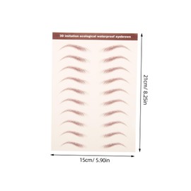 NOLITOY 3 Sheets Eyebrow Stickers Brown Firm Contour Peel off Eyebrow Sticker Waterproof Tinted Eyebrow Stencil Eyebrow Brow Sticker Style Make up Eyebrow Brow Hi Fake
