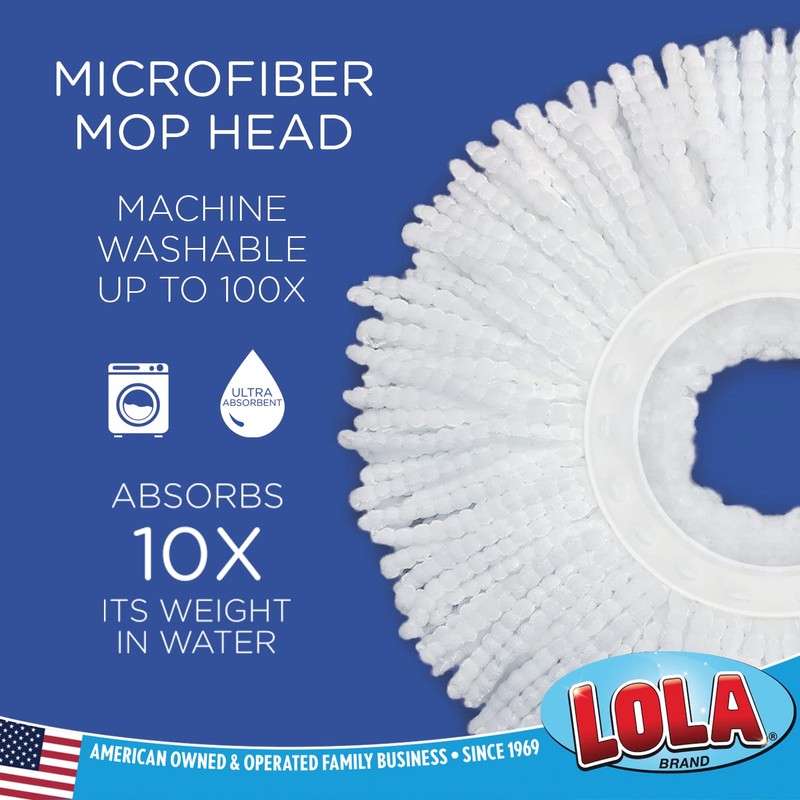 LOLA Revolution Spin Mop & Bucket System, 2 Pack, Braided