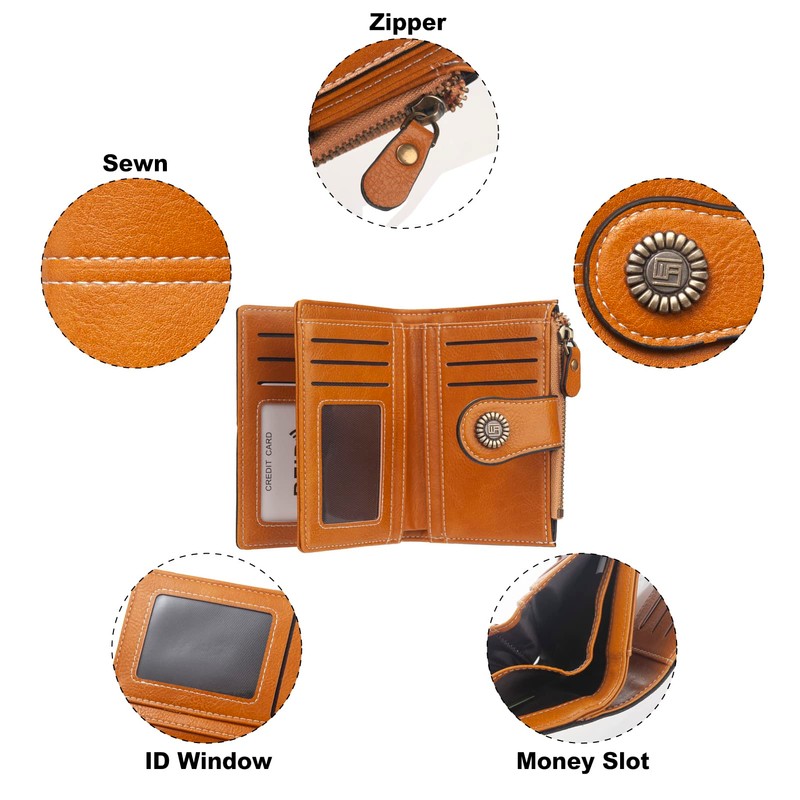 FACATH Women's Wallet, yellow, S, Casual