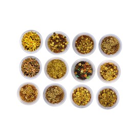 Healvian Chic Nail Sequins Art Stickers for Manicures Beautiful Nail Art Supplies Accents for Home Salon Decoration