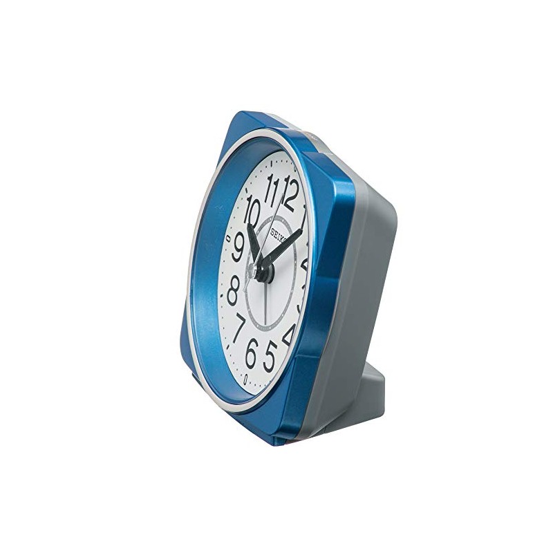 Seiko Clock Tabletop Clock Blue Metallic - Body Size: 10.8×11.0×6.0cm