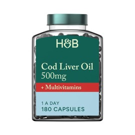Holland & Barrett Pure Cod Liver Oil & Multivitamins 500mg Capsules