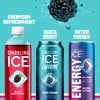 Sparkling Ice Caffeine Blue Raspberry Sparkling Water with Caffeine, Zero