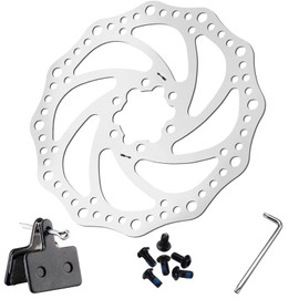 Stainless Steel Disc Brake Bicycle for Shimano Brake Disc SM-RT54 160 mm 6 Hole, Centre Lock, 1x Bicycle Brake Disc + 1x Brake Pads for Shimano B01S+ 1x 6-Point Tool for Bicycle Brake Disc