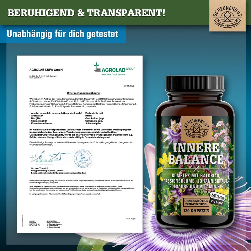 Inner Balance® St. John's Wort Valerian Passion Flower Capsules High
