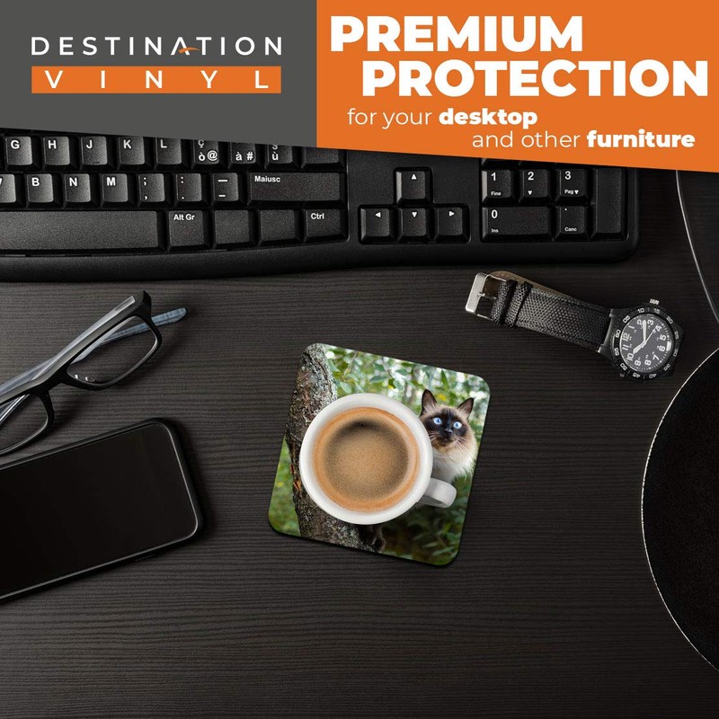 Great Coasters (Set of 2) Square/Glossy Quality Coasters/Tabletop Protection for