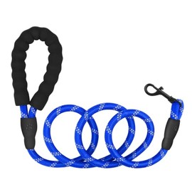 Match & Enjoy Correa para Perros con Asa Acolchada, Correa Reflectora Cualquier Raza para Perro (Azul)