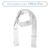 GLADFRESIT Sparkle Scarf, Silver Metal Sequins Scarf, Fashionable Skinny Long