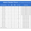 ADAVIN 32 in(H) Garden Fences and Borders,1 Gate+7 Panels Dog