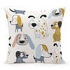 Jiaopenyou Throw Pillow Cover 20x20 Inch,Childish Funny Creative Dog Throw