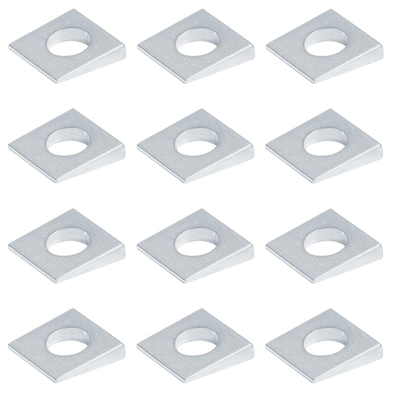 GBGS 12 Pcs 5/8" Bolt Square Beveled Structural Washers,1-3/8" x