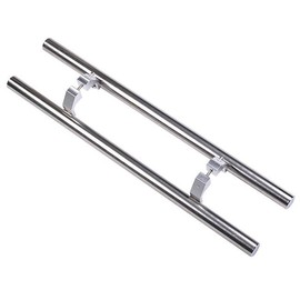 Industrial Style Stainless Steel Handle for Tempered Glass Doors with Galvanized Frames Door Accessories