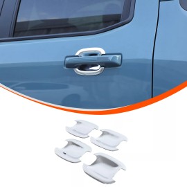 necar2020 Car Door Handle Bowl Cover ABS Chorme Door Wrist Trim For Ford Maverick 2022-24
