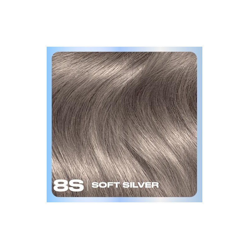Clairol Nice'n Easy Permanent Hair Dye, 8S Soft Silver Hair