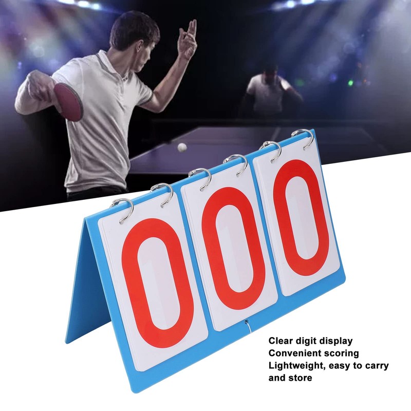 Scoreboard Flipper, Portable 3-Digit Flip Scoreboard Tabletop Score Keeper for