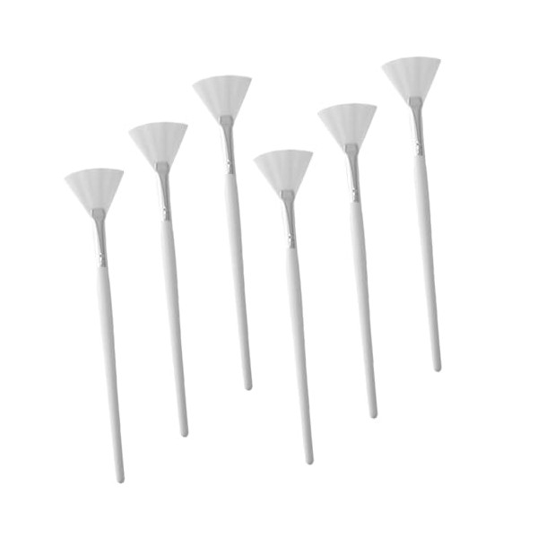 6Pcs Fan Shaped Facial Mask Brush Ergonomic Skincare Applicator for