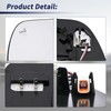 Left Driver Side Mirror Glass w/Power Heated & Blind Spot