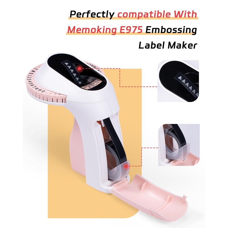 3D Embossing Device Labels - 3/8 Inch (9 mm) Compatible