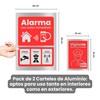 TECET® Set of 2 Aluminium Alarm Poster | Security Security