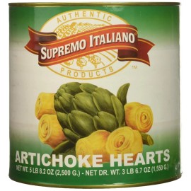 Whole Extra Small Artichoke Hearts, 60-70 Count, 5 Lb 8 Oz(2.5 kg) Can