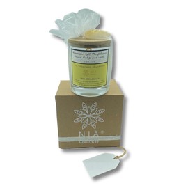 Vela Aromaterapia JOY, HAPPINESS, ABUNDANCE. Lima Bergamota. Alegría y abundancia en tu ambiente. Vela de cera de Soya ELABORADA CON ACEITES ESENCIALES 180 gramos | Incluye 1 Vela 1 cuarzo y 1 instructivo para intencionar tu vela.