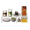 Redrubbit Cabinet Storage Shelf Rack, Expandable Metal Rustproof Kitchen Counter