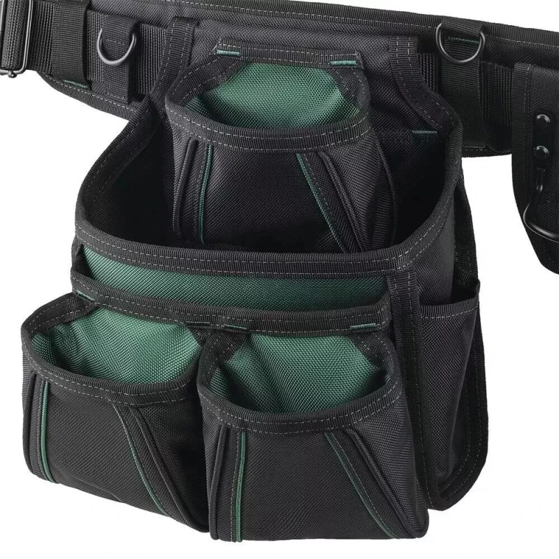 Masterforce 18-Pocket Pro Carpenter's Tool Belt Suspenders Padded DIY Projects