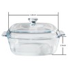1.2L Tempered Glass Casserole Dish for Oven with Lid, Small