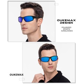 OUKEMAX Polarized Sunglasses Men, Sports Sun Glasses Womens UV400 Protection for Fishing Runnling Driving 3 Packs