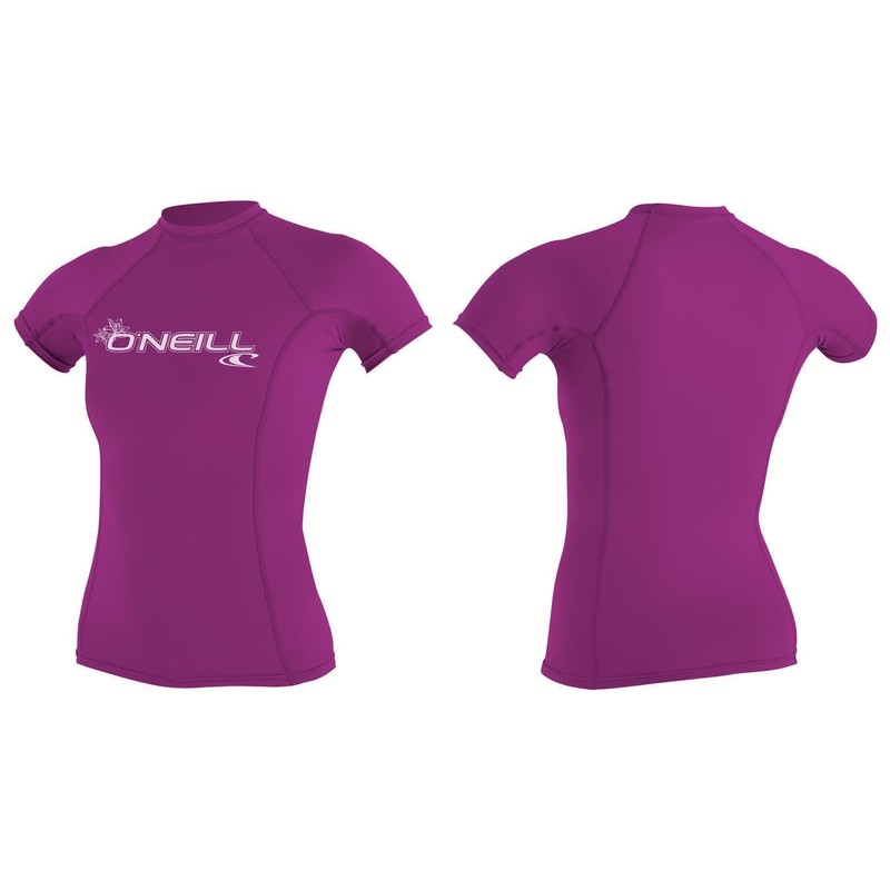 O'Neill Wetsuits Women's Wms Basic Skins Short Sleeve Rash Guard