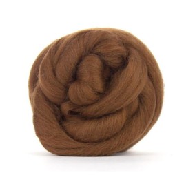 Medium Brown Merino Wool Roving/Tops - 50g. Yarn Great for Wet Felting/Needle Felting, and Hand Spinning Craft Projects.