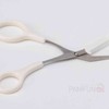 White Eyebrow Razor and Scissor Set with Trimmer Beauty Razor 3ea