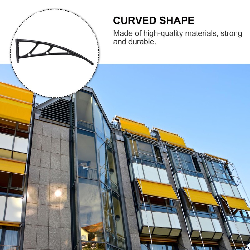 Cabilock 2pcs Awning Plastic Steel Bracket, Cantilever Awning Brackets for